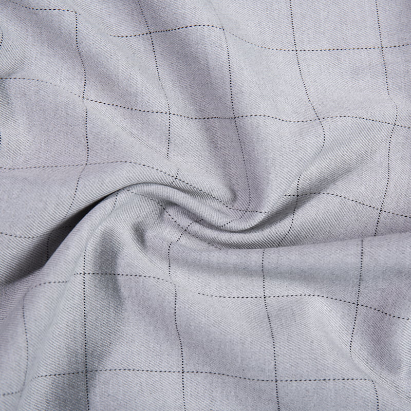 FX54237 Tilpassede design Polyester Viscose Check Dit Stoff med spandex for uniformer